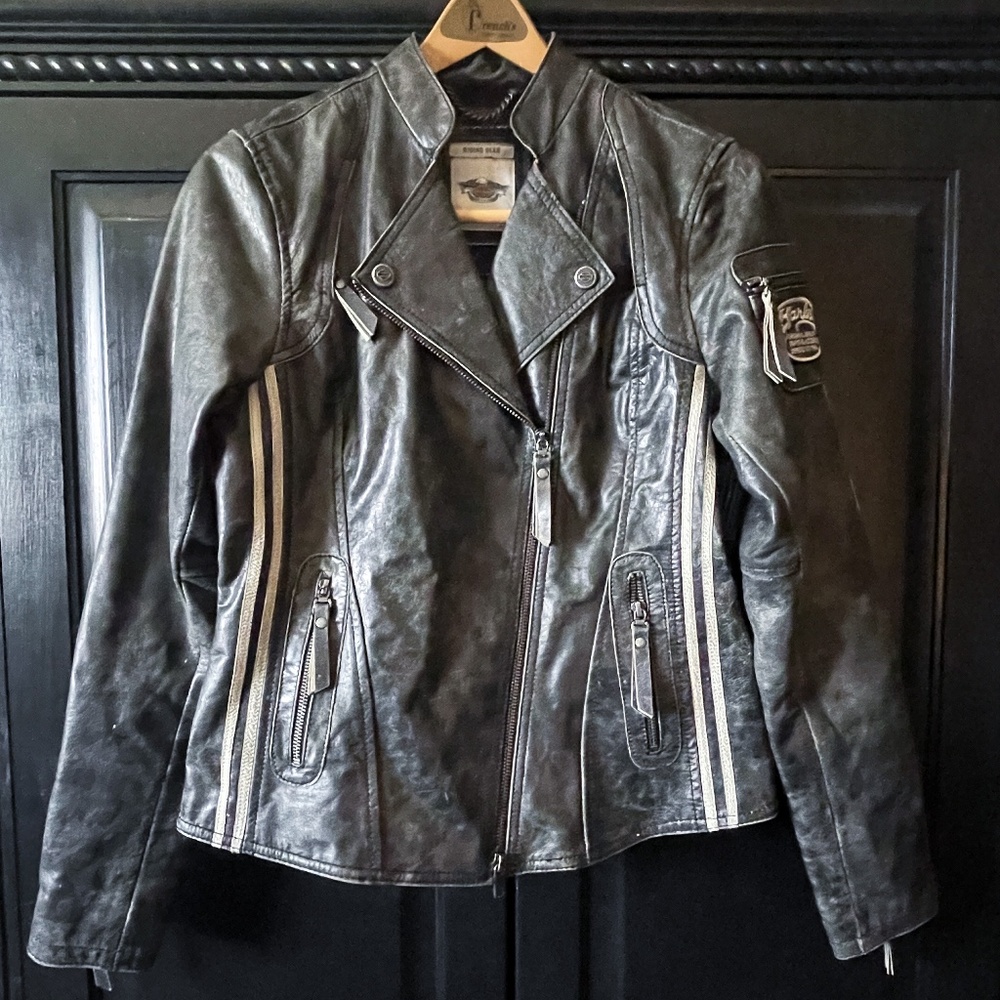 Harley Davidson Women's Leather Riding Jacket - LIKE NEW - Size Medium